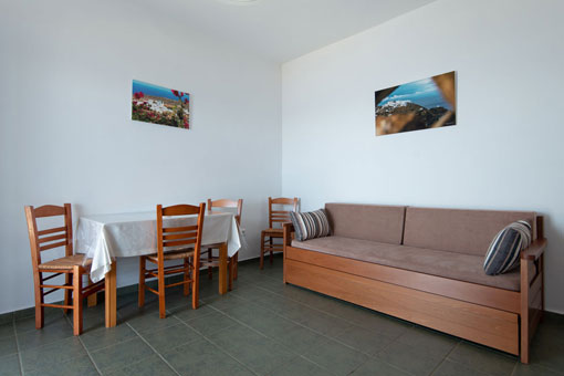 The interior of the quadruple apartment at Roubina accommodation