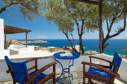 Endless view at the sea from Roubina apartments in Sifnos